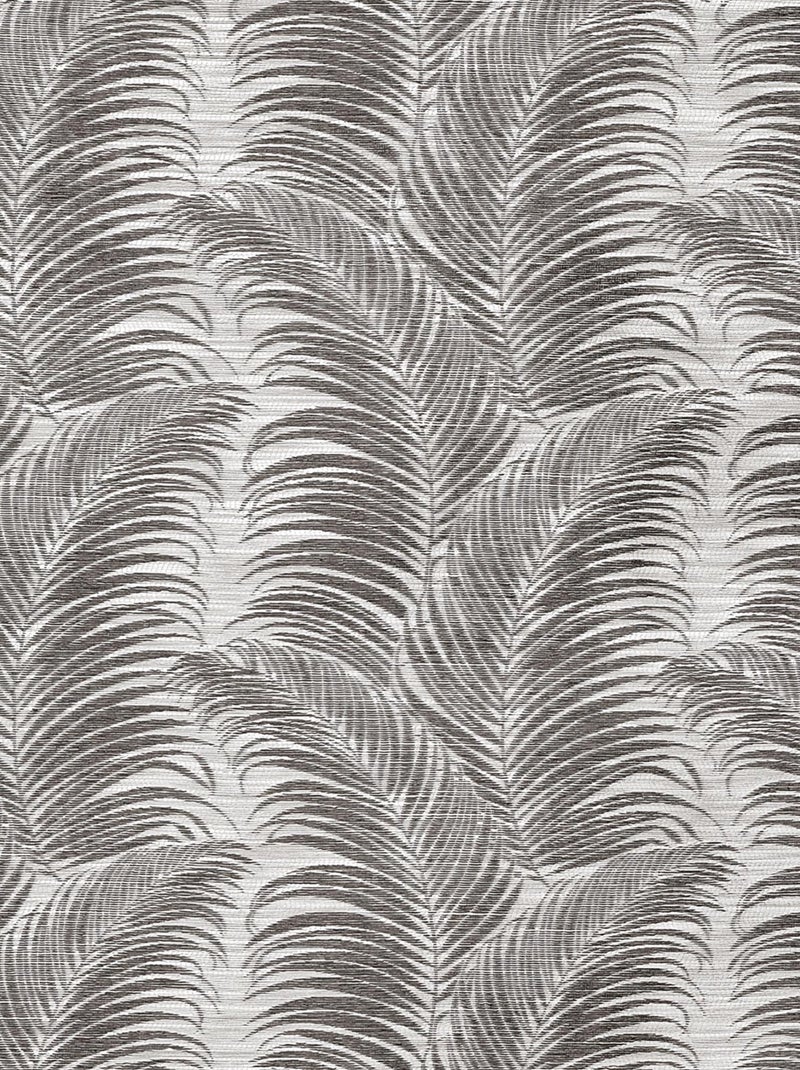 Cortina con ollaos motivos palmas Gris antracita - Kiabi