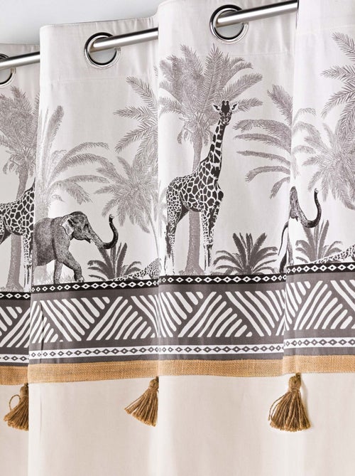 Cortina con parte superior tipo safari - Kiabi