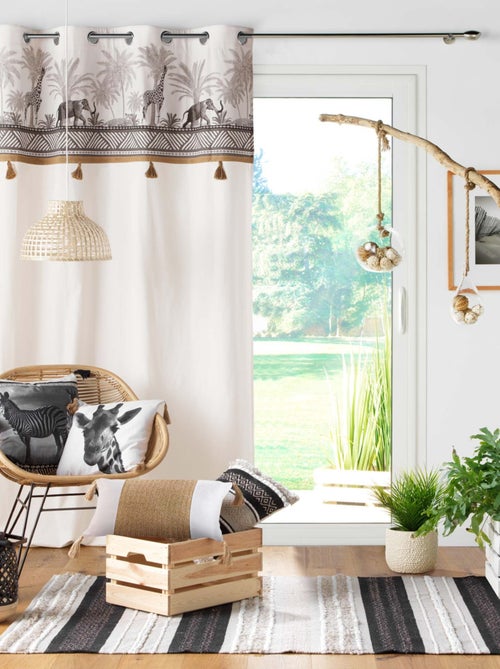 Cortina con parte superior tipo safari - Kiabi