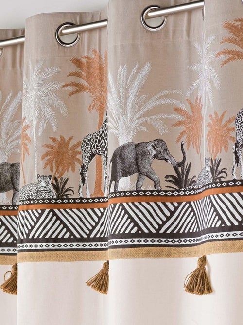 Cortina con parte superior tipo safari - Kiabi