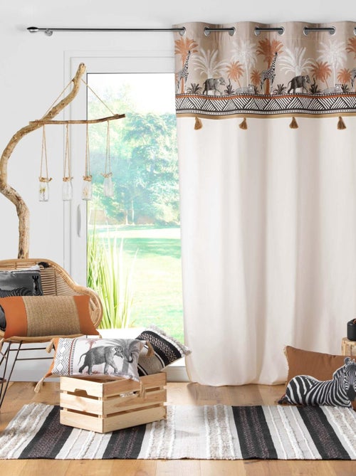 Cortina con parte superior tipo safari - Kiabi