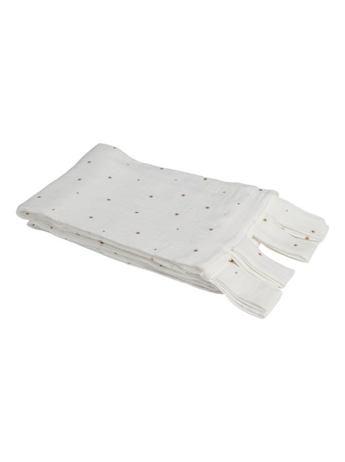 Cortina con pasantes estrellas en gasa de algodón - Kiabi