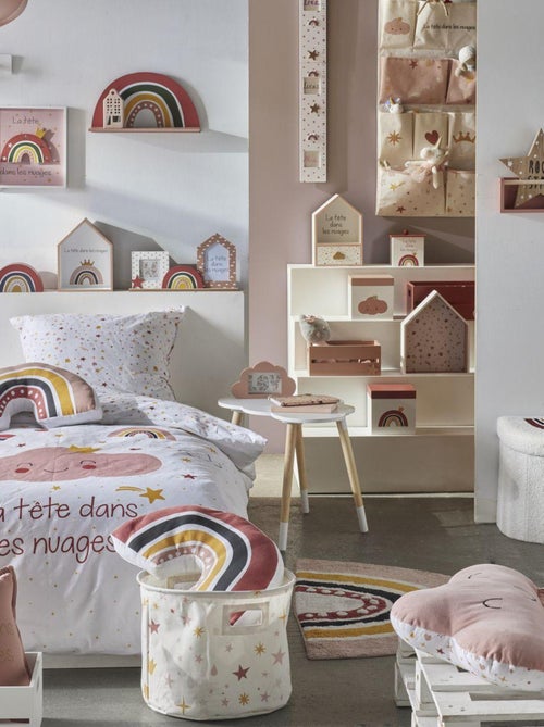 Cortina con pasantes estrellas en gasa de algodón - Kiabi