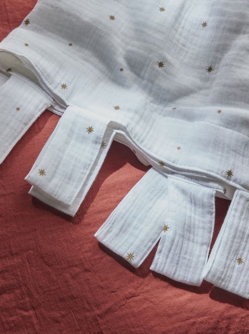 Cortina con pasantes estrellas en gasa de algodón - Kiabi