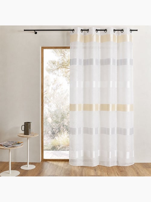 Cortina con rayas horizontales tricolores - Kiabi