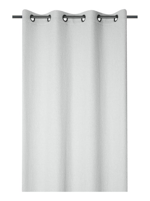 Cortina con suaves ojales efecto bouclette - Kiabi