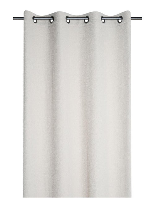 Cortina con suaves ojales efecto bouclette - Kiabi