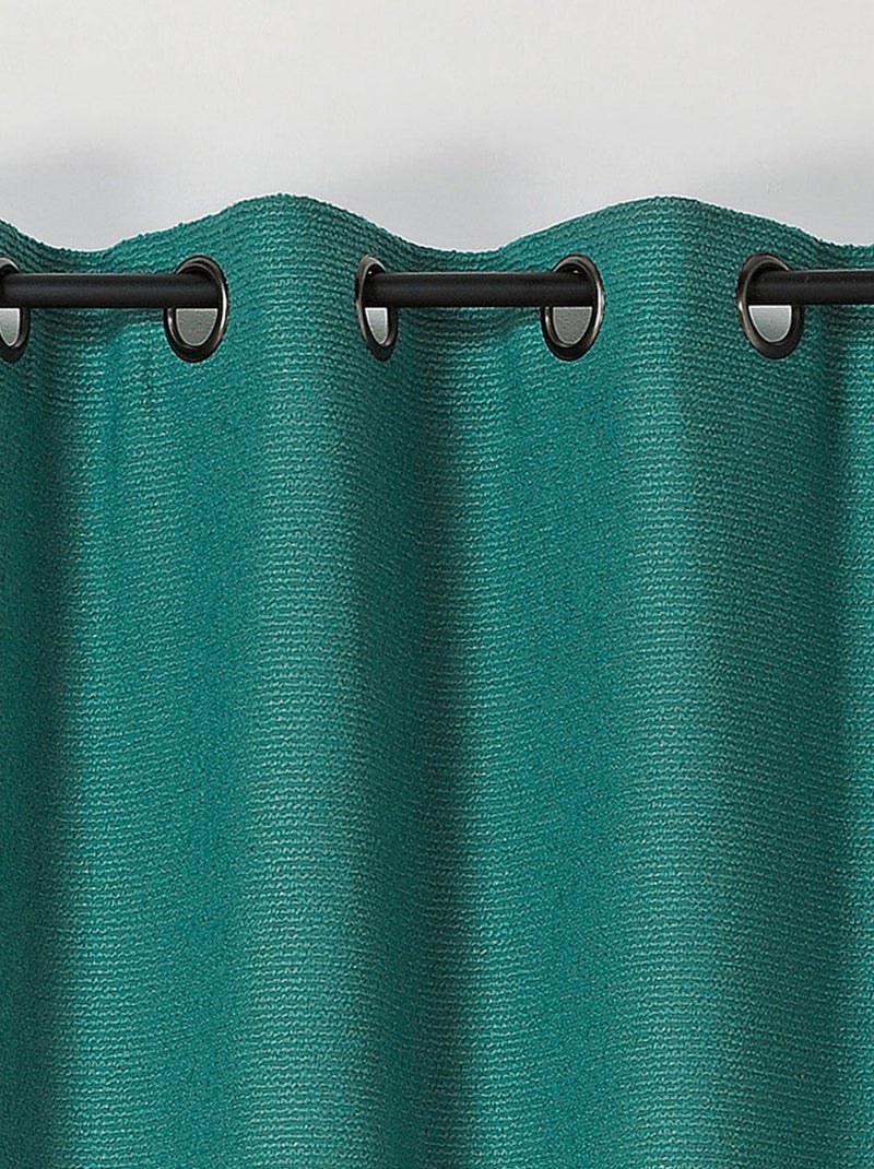 Cortina con textura de rizo Azul turquesa - Kiabi