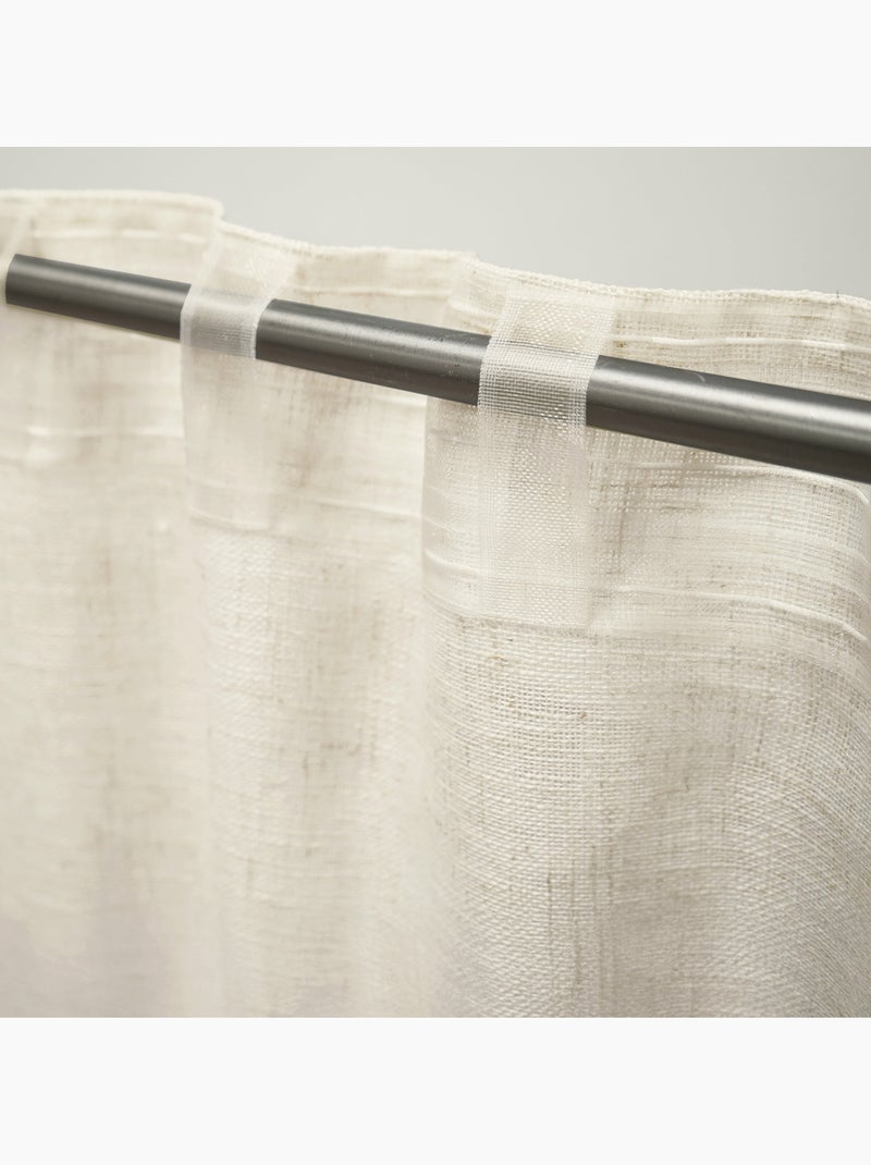 Cortina con trabillas ocultas 140 x 260 cm efecto lino tejido igor Beige natural - Kiabi