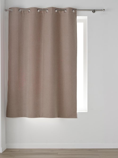 Cortina corta opaca, aislante térmico y acústico de chambray - Kiabi