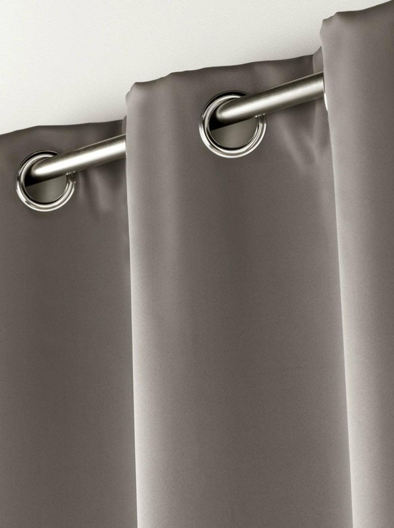Cortina corta oscurecedora del 90% para radiadores Gris perla - Kiabi