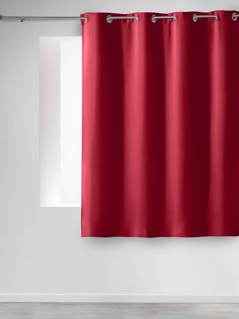 Cortina corta oscurecedora del 90% para radiadores Rojo carmín - Kiabi