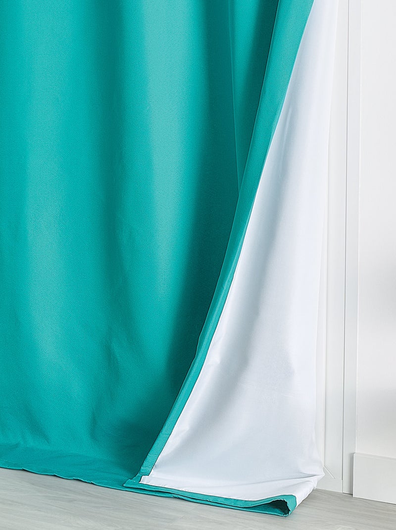 Cortina de aislamiento térmico gruesa y acolchada Azul celeste - Kiabi