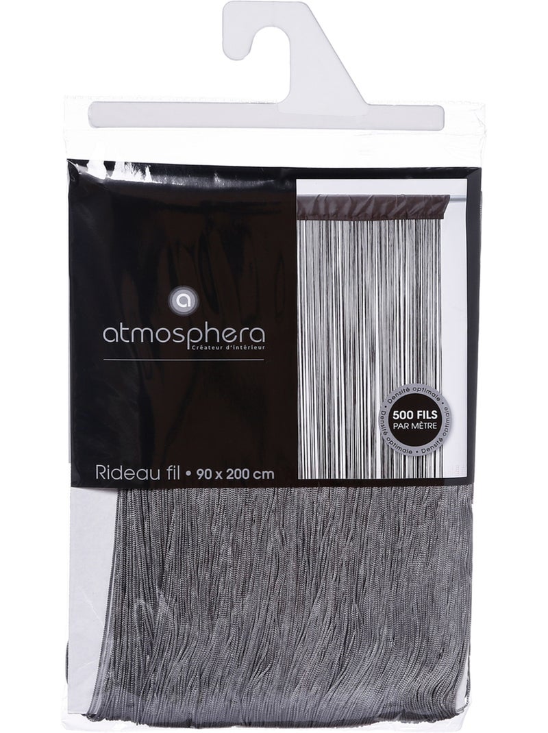 Cortina de alambre gris 90x200cm Gris - Kiabi