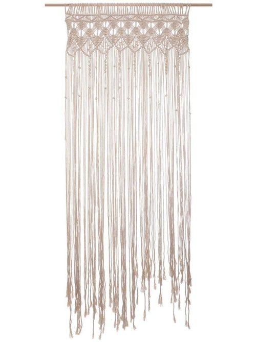 Cortina de alambre macramé blanco marfil 90x200cm - Kiabi Cortina de alambre macramé blanco marfil 90x200cm - Kiabi