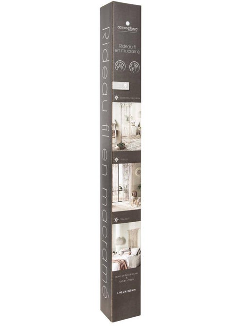 Cortina de alambre macramé blanco marfil 90x200cm - Kiabi Cortina de alambre macramé blanco marfil 90x200cm - Kiabi