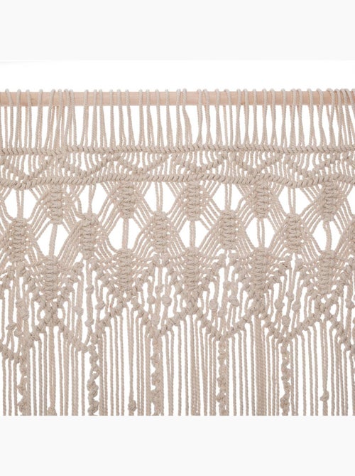 Cortina de alambre macramé blanco marfil 90x200cm - Kiabi Cortina de alambre macramé blanco marfil 90x200cm - Kiabi