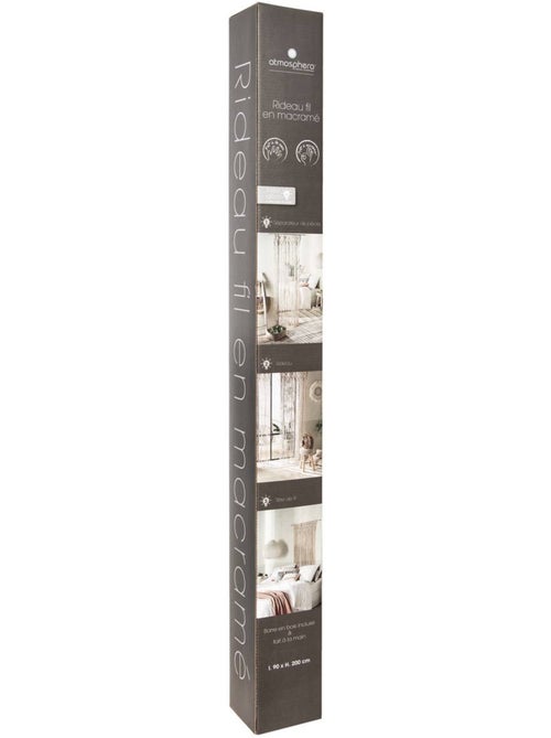 Cortina de alambre macramé blanco marfil 90x200cm - Kiabi Cortina de alambre macramé blanco marfil 90x200cm - Kiabi