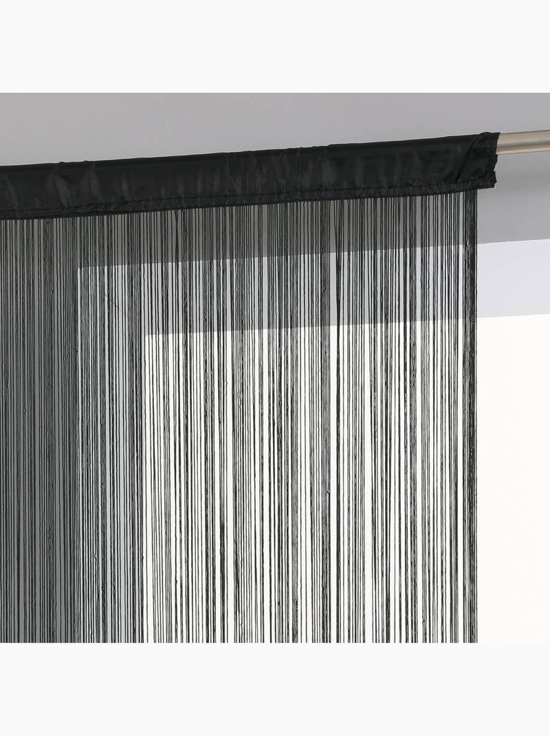 Cortina de alambre negro 90x200cm Negro - Kiabi