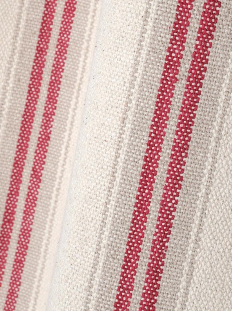 Cortina de algodón 100% con efecto de tapicería antigua Rojo - Kiabi