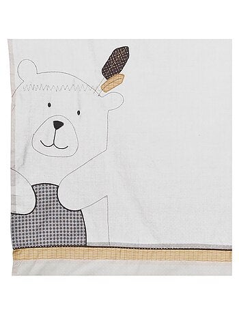 Cortina de algodón beige con patas - SAUTHON