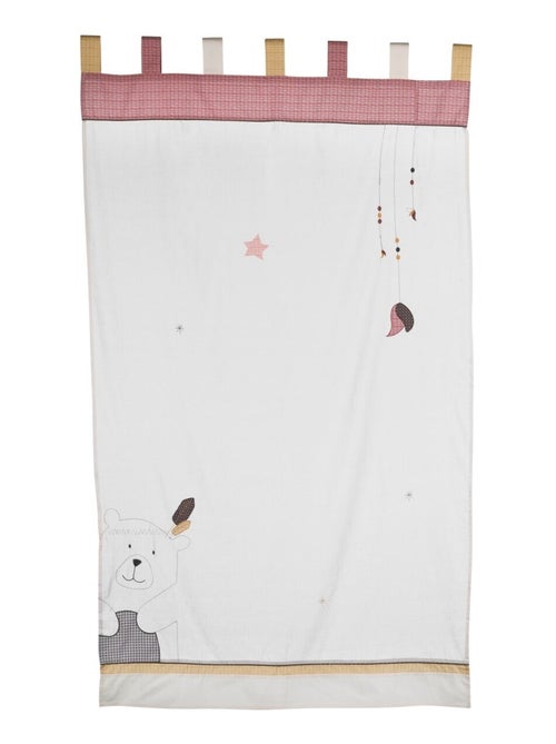 Cortina de algodón beige con patas - SAUTHON - Kiabi