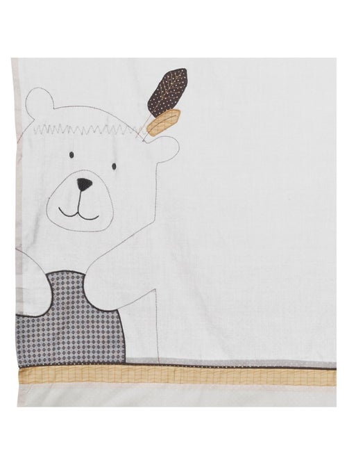 Cortina de algodón beige con patas - SAUTHON - Kiabi