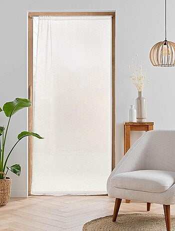 Visillo para grandes ventanales con efecto lino tejido