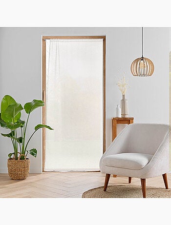 Visillo para grandes ventanales con efecto lino tejido