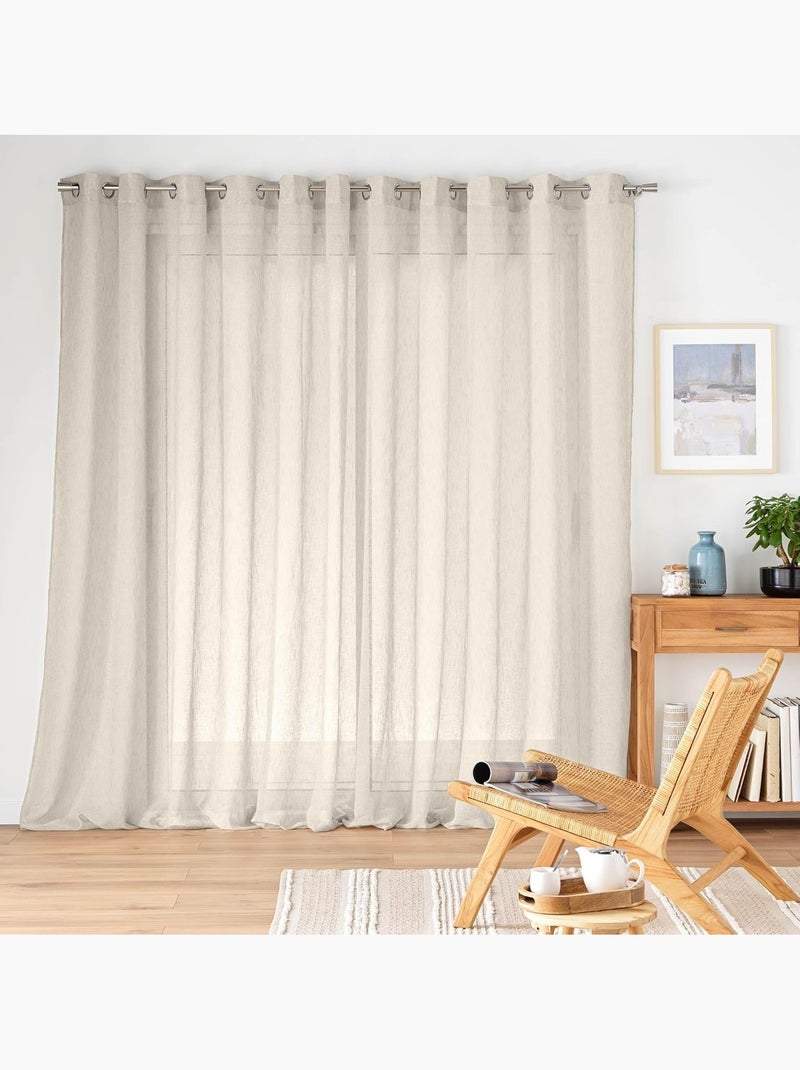 Cortina de algodón carlin promo linge Beige - Kiabi