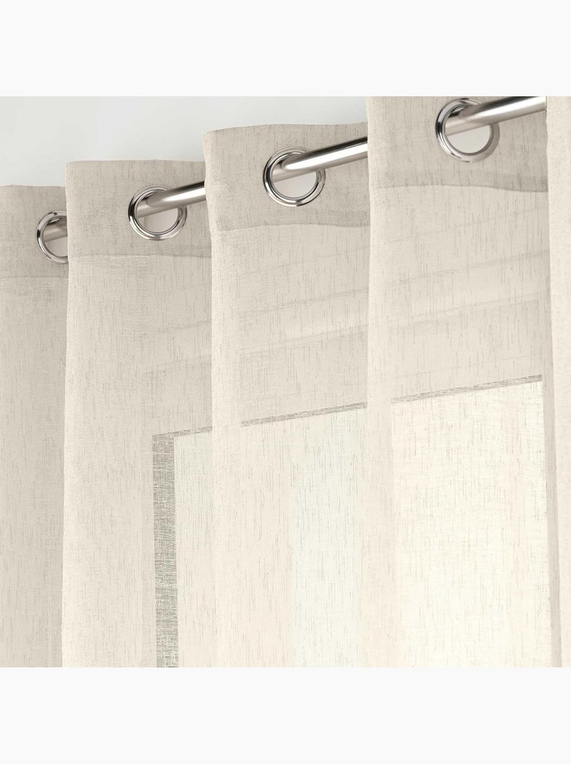 Cortina de algodón carlin promo linge Beige - Kiabi