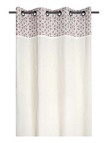 Cortina de algodón con impresión de pequeñas flores