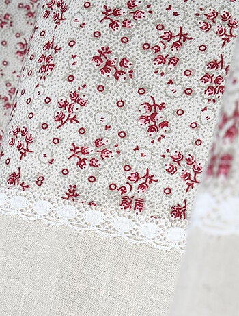 Cortina de algodón con impresión de pequeñas flores