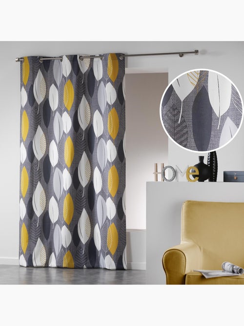 Cortina de algodón “farándola de hojas” - Kiabi