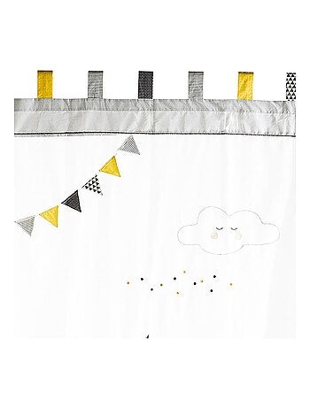 Cortina de algodón gris con - SAUTHON