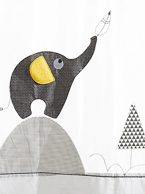 Cortina de algodón gris con - SAUTHON - Kiabi