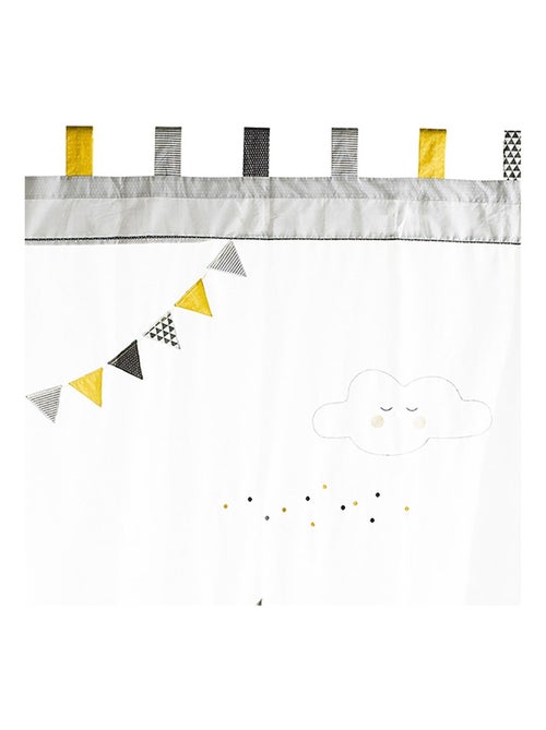 Cortina de algodón gris con - SAUTHON - Kiabi