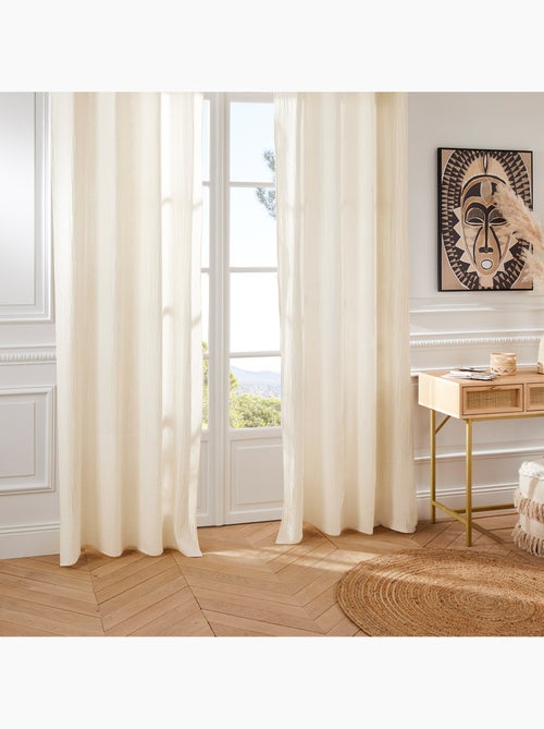 Cortina de algodón jamana 130x260cm blanco marfil - Kiabi Cortina de algodón jamana 130x260cm blanco marfil - Kiabi