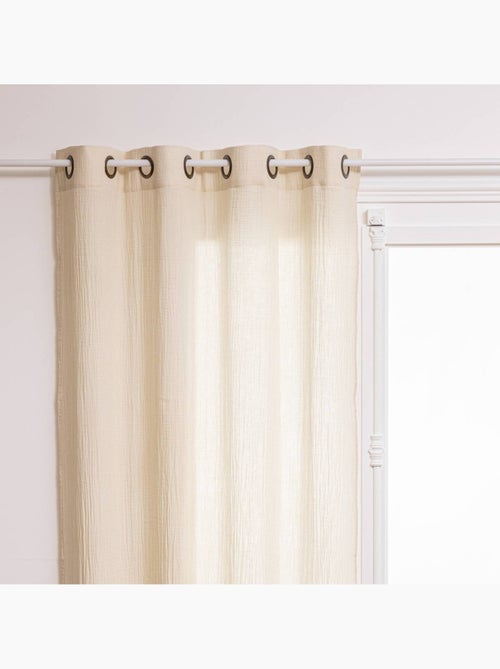 Cortina de algodón jamana 130x260cm blanco marfil - Kiabi Cortina de algodón jamana 130x260cm blanco marfil - Kiabi