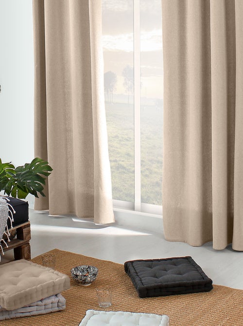 Cortina de algodón reciclado con efecto moteado - Kiabi