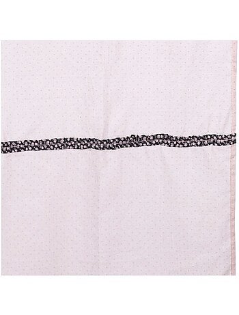 Cortina de algodón rosa 105x180cm con - sauthon