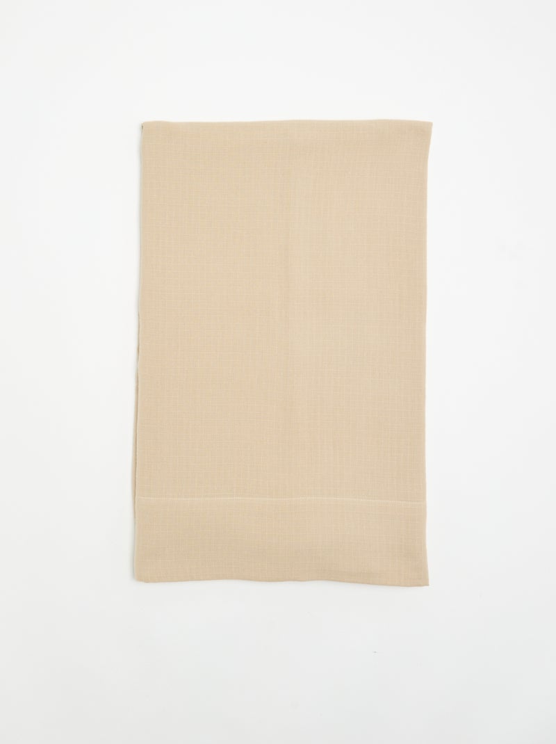 Cortina de algodón texturizado - 140 x 240 cm Beige - Kiabi