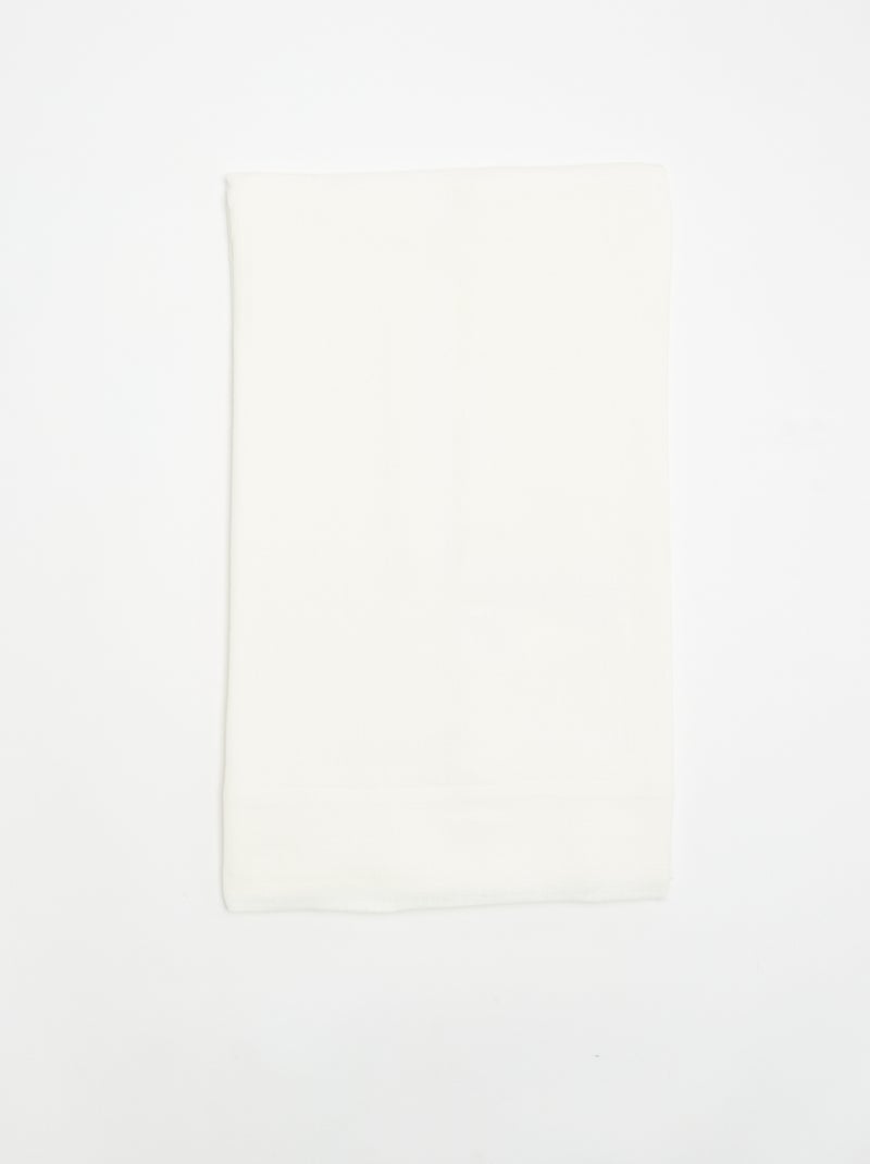 Cortina de algodón texturizado - 140 x 240 cm Blanco - Kiabi