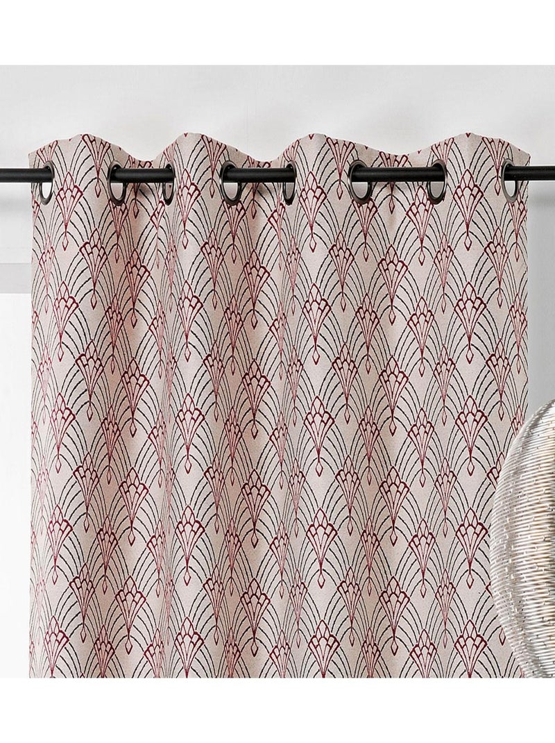 Cortina de arte decorativo jacquard Rojo - Kiabi