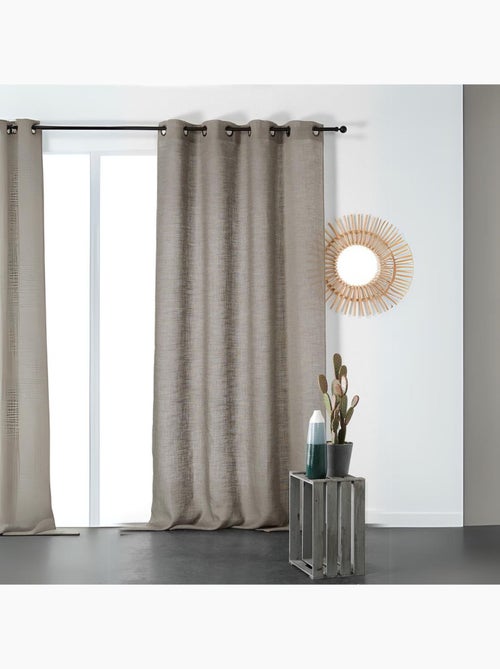 Cortina de cernido natural en lino 100% - Kiabi Cortina de cernido natural en lino 100% - Kiabi