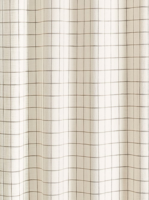 Cortina de cuadros beige 100% algodón LOURMARIN - Kiabi Cortina de cuadros beige 100% algodón LOURMARIN - Kiabi