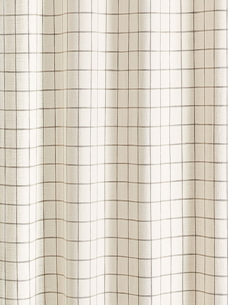 Cortina de cuadros beige 100% algodón LOURMARIN Beige - Kiabi