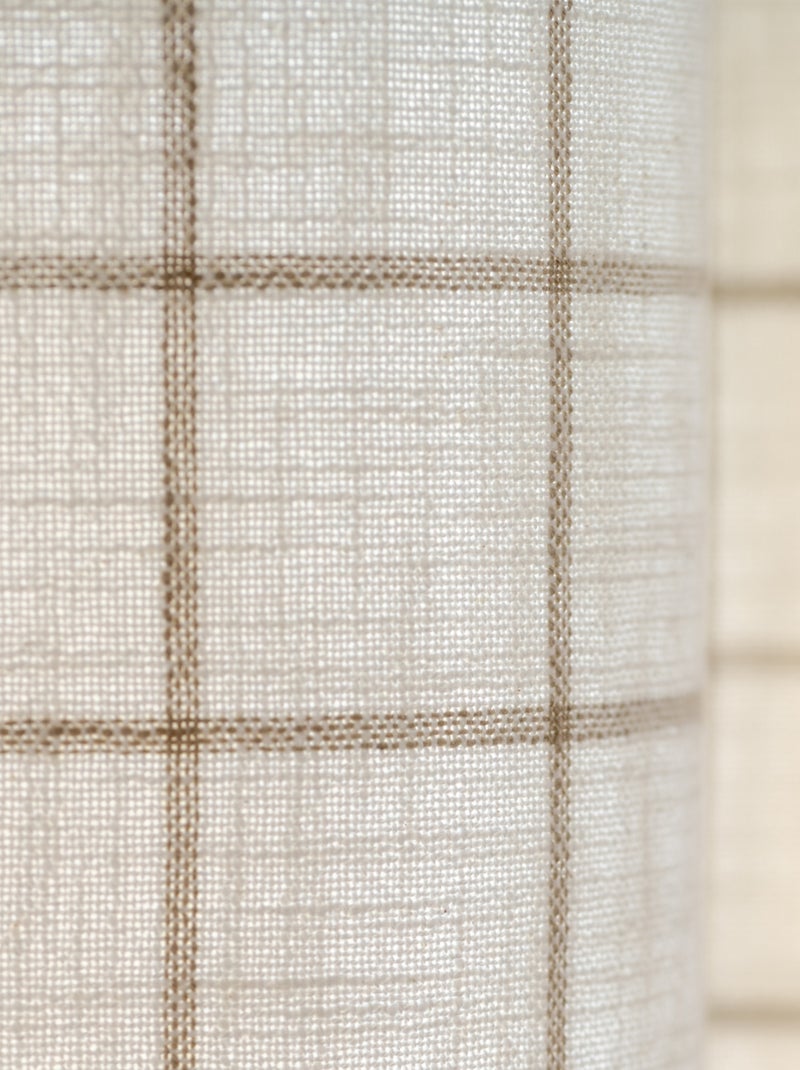 Cortina de cuadros beige 100% algodón LOURMARIN Beige - Kiabi