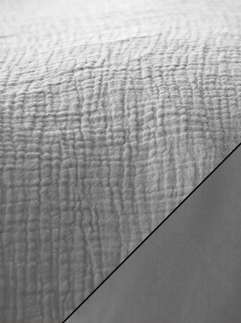 Cortina de decoración en gasa de algodón Gris claro - Kiabi