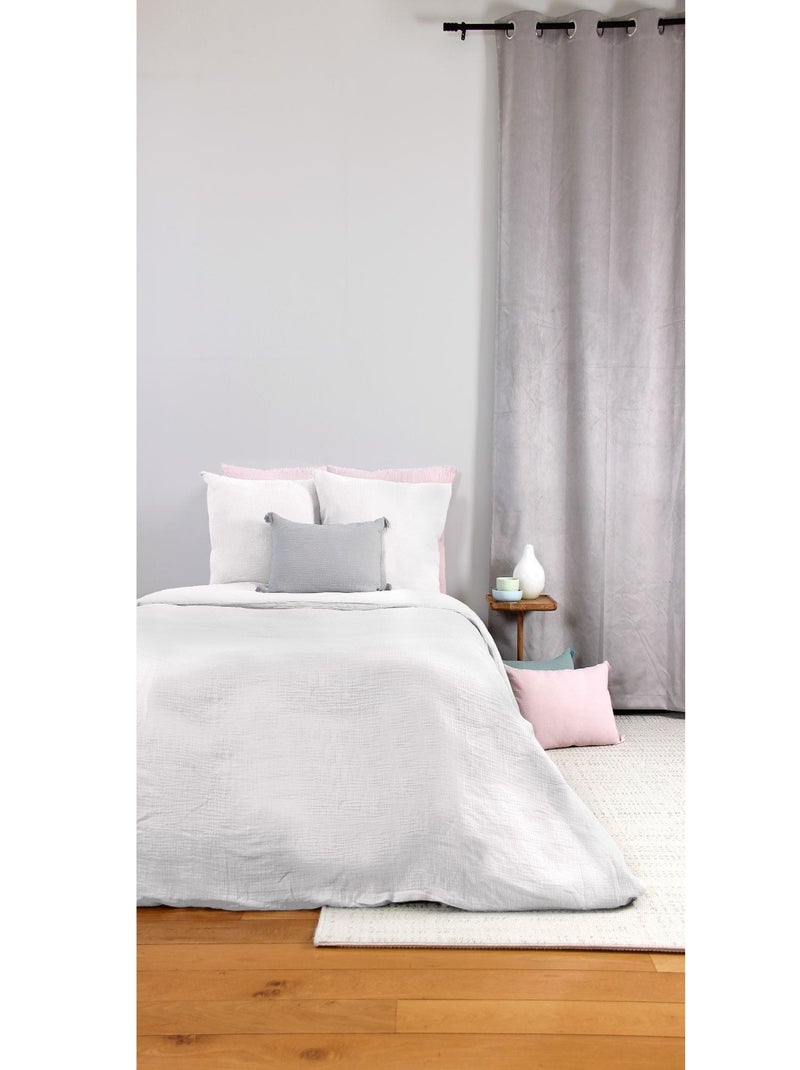 Cortina de decoración en gasa de algodón Gris claro - Kiabi